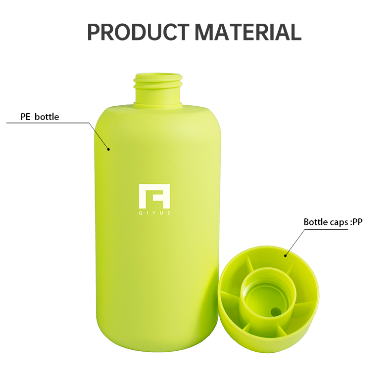 cosmetic lotion green bottle packaging HDPE plastic with cap 80/200/250/300/350ml N372C115