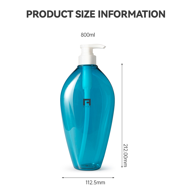 pet shampoo bottle 800ml with pp pump blue bottle packaging N310P03