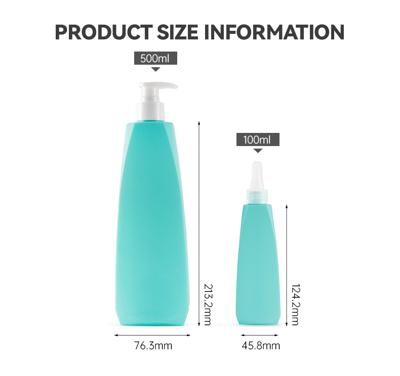 100/500ml pet blue shampoo bottle packaging N154P03