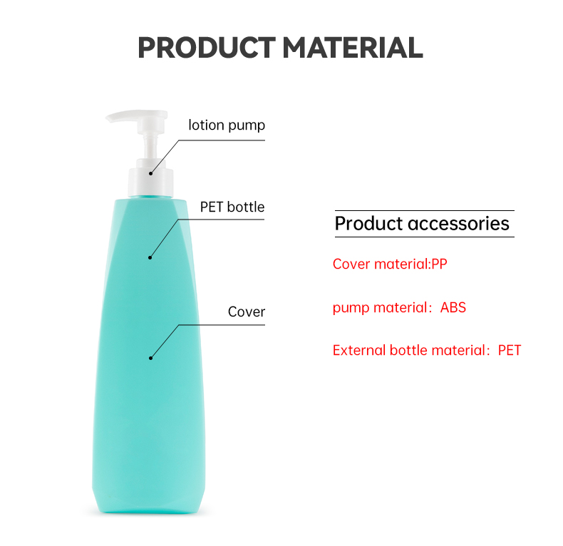 100/500ml pet blue shampoo bottle packaging N154P03